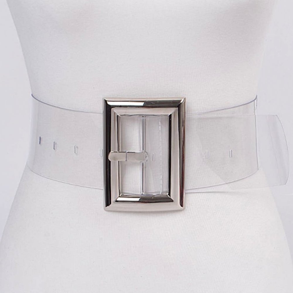 Clear Belt w/ Silver Buckle